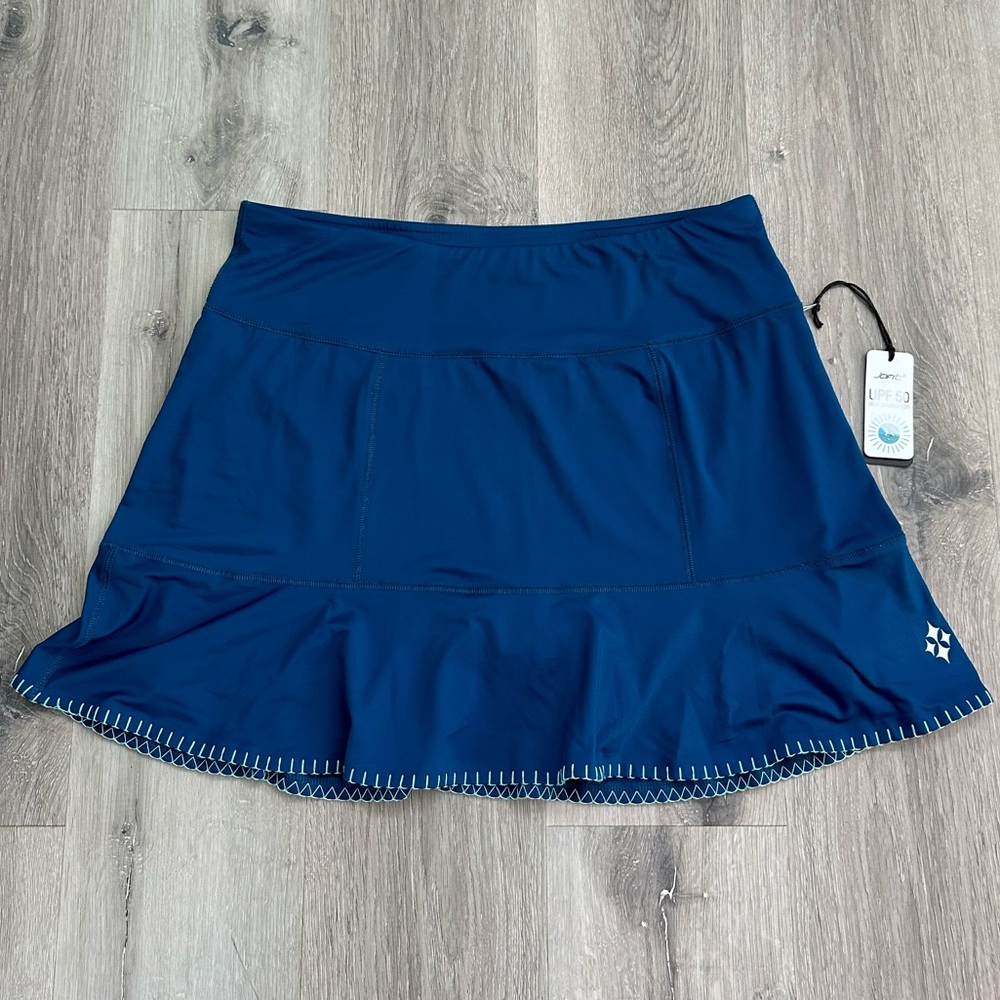 NWT Dark Blue Jofit Drop Waist Skort UPF 50 Size Large